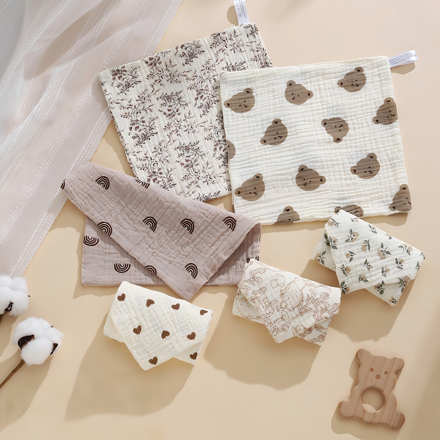 Baby Products For Face - 3/5 pièces de serviettes carrées en